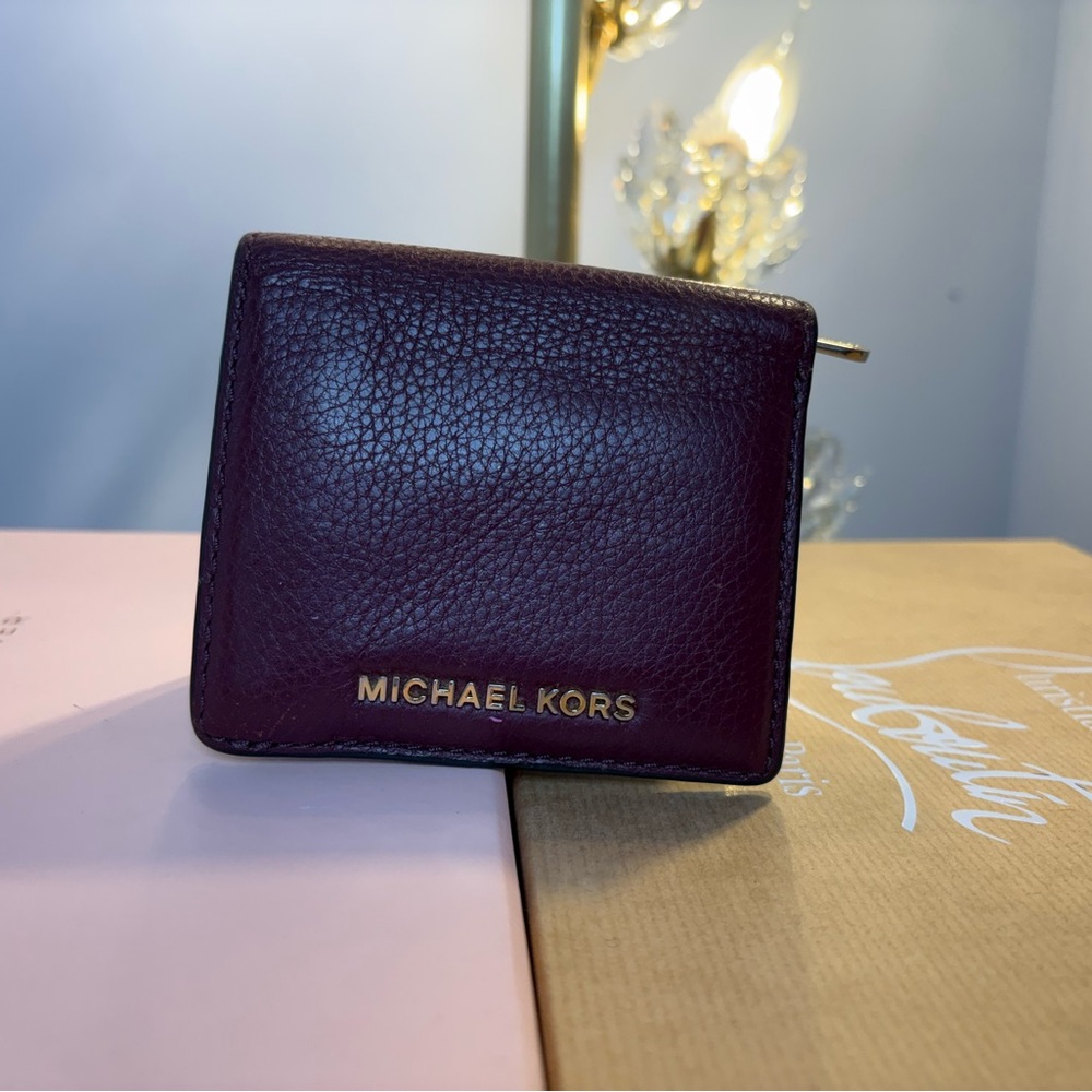 Michael Kors Dark Purple Leather Wallet